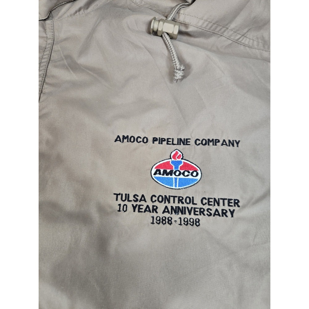 Amoco Pipeline Jacket Mens XL‎ Tan Vintage Zippered Sierra Sport